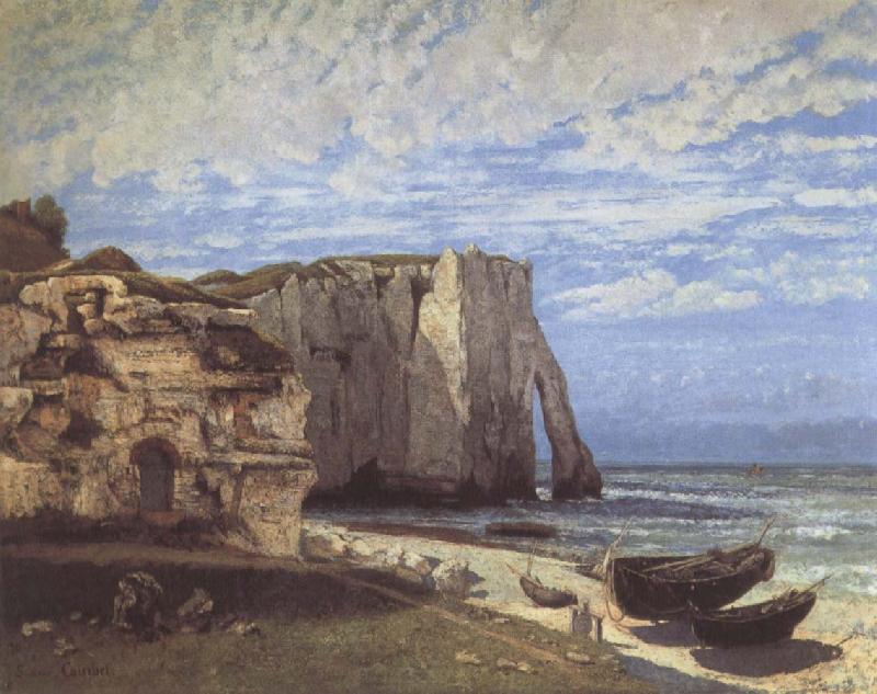 Gustave Courbet The Cliff at Etretat after the Storm